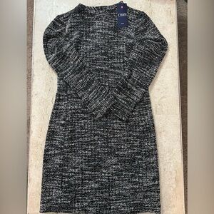 NWT Chaps Black and White Dress Size 14